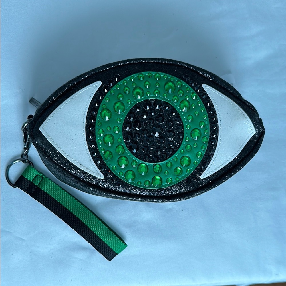 Stylish Black and Green Eye Clutch